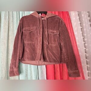American Eagle Outfitters Corduroy Jacket in Dusty Pink